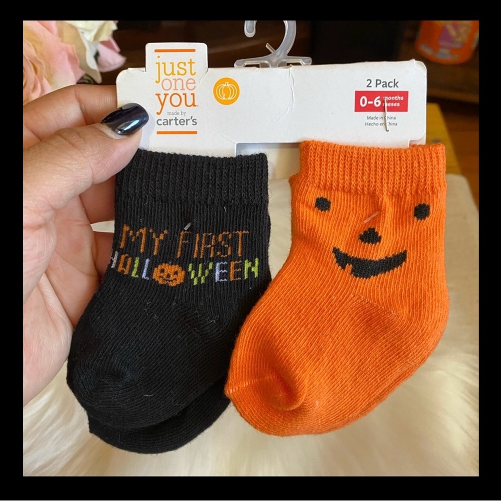 🎃Carter's My First Halloween Socks - Black and Orange🎃